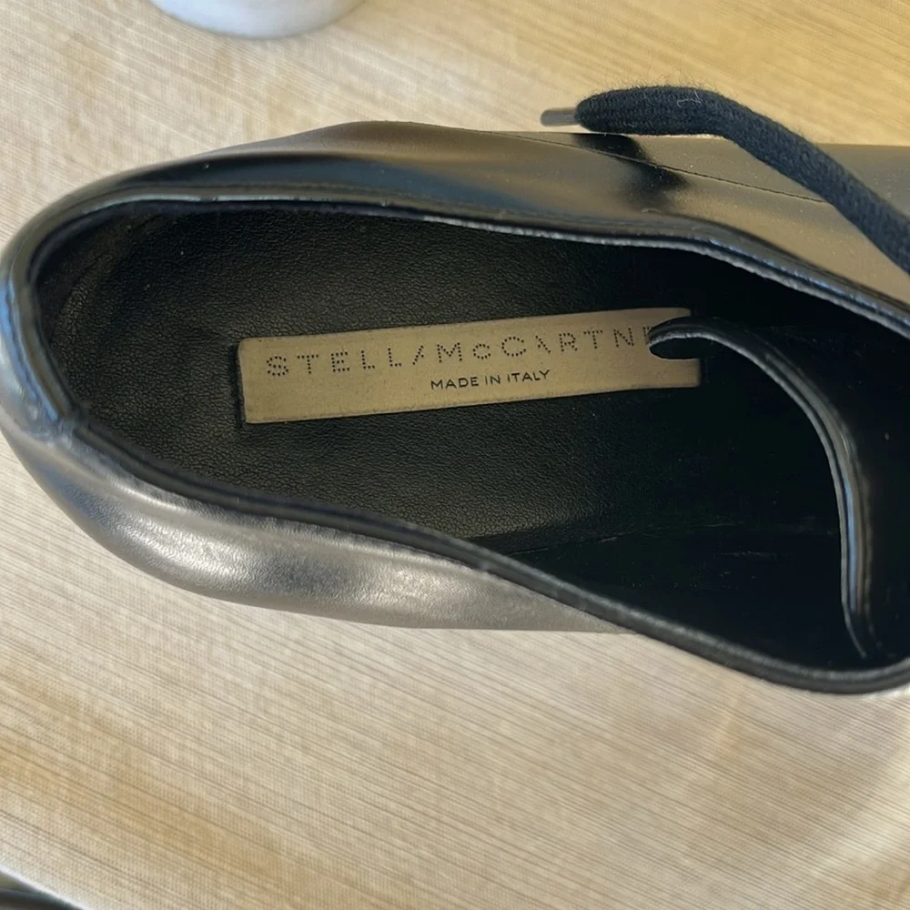 Stella McCartney platform Oxford shoes Black. Womens 39 1/2/ 9. Lightly worn. - Picture 8 of 8